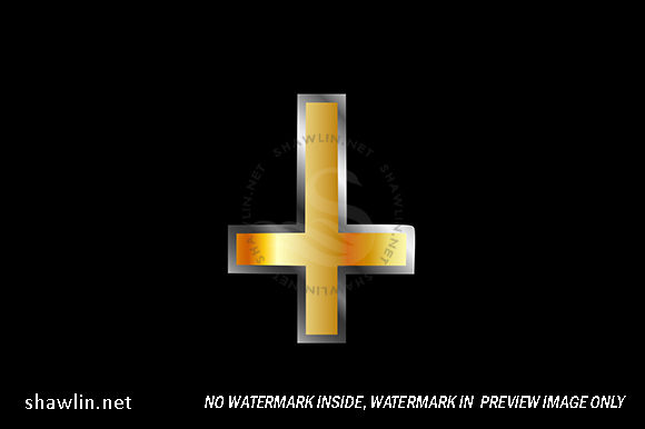 An Inverted Cross: Cross of Saint Peter Font