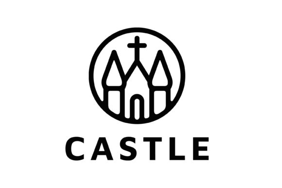 Minimalist Castle Church Building Logo Guide for Brand Identity